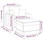 Preview: Sessel mit Hocker Creme 60 cm Samt