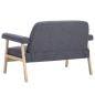 Preview: 2-Sitzer-Sofa Stoff Dunkelgrau