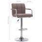 Preview: Barhocker 2 Stk. Taupe Stoff
