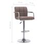 Preview: Barhocker 2 Stk. Taupe Stoff