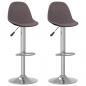 Preview: ARDEBO.de - Barhocker 2 Stk. Taupe Stoff