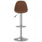 Preview: Barhocker 2 Stk. Braun Stoff