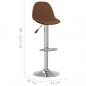 Preview: Barhocker 2 Stk. Braun Stoff