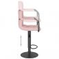 Preview: Barhocker Rosa Samt