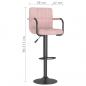 Preview: Barhocker Rosa Samt