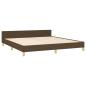 Preview: Bettgestell ohne Matratze Dunkelbraun 180x200 cm Stoff
