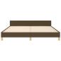 Preview: Bettgestell ohne Matratze Dunkelbraun 180x200 cm Stoff