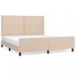 Preview: Bettgestell mit Kopfteil Cappuccino-Braun 180x200 cm Kunstleder