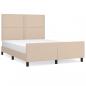 Preview: Bettgestell mit Kopfteil Cappuccino-Braun 140x200 cm Kunstleder