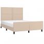 Preview: Bettgestell mit Kopfteil Cappuccino-Braun 140x200 cm Kunstleder