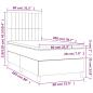 Preview: Boxspringbett mit Matratze & LED Dunkelgrün 80x200 cm Samt