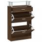 Preview: Schuhschrank Braun Eichen-Optik 63x24x104 cm Holzwerkstoff
