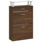 Preview: Schuhschrank Braun Eichen-Optik 63x24x104 cm Holzwerkstoff