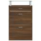 Preview: Schuhschrank Braun Eichen-Optik 63x24x104 cm Holzwerkstoff