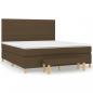 Preview: Boxspringbett mit Matratze Dunkelbraun 180x200 cm Stoff