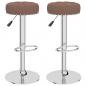 Preview: Barhocker 2 Stk. Braun Stoff