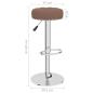 Preview: Barhocker 2 Stk. Braun Stoff
