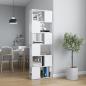 Preview: ARDEBO.de - Bücherregal Raumteiler Weiß 60x24x186 cm