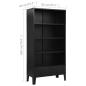 Preview: Bücherregal Industrie-Stil Schwarz 90x40x180 cm Stahl
