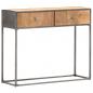 Preview: ARDEBO.de - Konsolentisch 90 x 30 x 75 cm Recyceltes Massivholz