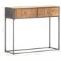 Preview: Konsolentisch 90 x 30 x 75 cm Recyceltes Massivholz