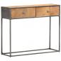 Preview: Konsolentisch 90 x 30 x 75 cm Recyceltes Massivholz