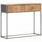 Preview: Konsolentisch 90 x 30 x 75 cm Recyceltes Massivholz