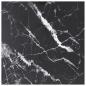 Preview: ARDEBO.de - Tischplatte Schwarz 70x70 cm 6 mm Hartglas in Marmoroptik
