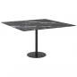 Preview: Tischplatte Schwarz 70x70 cm 6 mm Hartglas in Marmoroptik