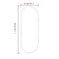 Preview: Wandspiegel Silbern 40x15 cm Oval