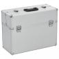 Preview: ARDEBO.de - Werkzeugkasten 47 x 36 x 20 cm Silbern Aluminium