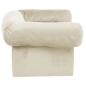 Preview: Hundesofa mit Schublade Creme 75x50x38 cm Plüsch