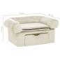 Preview: Hundesofa mit Schublade Creme 75x50x38 cm Plüsch