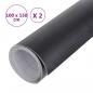 Preview: Autofolien 2 Stk. Matt-Schwarz 100x150 cm
