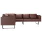 Preview: Ecksofa Kunstleder Braun
