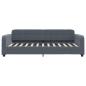 Preview: Tagesbett Ausziehbar mit Schubladen Dunkelgrau 90x200 cm Samt