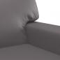 Preview: 2-tlg. Sofagarnitur mit Kissen Grau Kunstleder