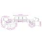 Preview: 4-tlg. Sofagarnitur Braun Stoff