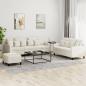 Preview: ARDEBO.de - 3-tlg. Sofagarnitur mit Kissen Creme Samt