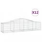 Preview: Gabionen mit Hochbogen 12 Stk. 200x50x40/60 cm Verzinktes Eisen