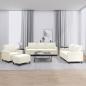Preview: ARDEBO.de - 4-tlg. Sofagarnitur mit Kissen Creme Samt