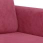 Preview: 2-tlg. Sofagarnitur mit Kissen Weinrot Samt