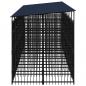 Preview: Outdoor-Hundezwinger mit Dach Stahl 12,9 m²