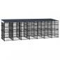Preview: Outdoor-Hundezwinger mit Dach Stahl 12,9 m²