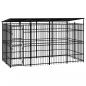 Preview: ARDEBO.de - Outdoor-Hundezwinger mit Dach Stahl 7,37 m²