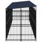 Preview: Outdoor-Hundezwinger mit Dach Stahl 18,43 m²
