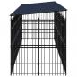 Preview: Outdoor-Hundezwinger mit Dach Stahl 14,75 m²