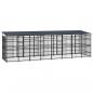 Preview: Outdoor-Hundezwinger mit Dach Stahl 14,75 m²