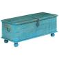 Preview: Aufbewahrungstruhe Massivholz Mango Blau 100x40x41 cm
