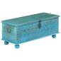 Preview: Aufbewahrungstruhe Massivholz Mango Blau 100x40x41 cm